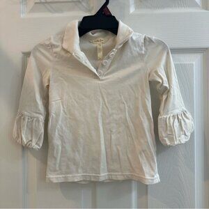 Matilda Jane Collared Girls' Puffer Tee white Perfectly Paired Top Size 6